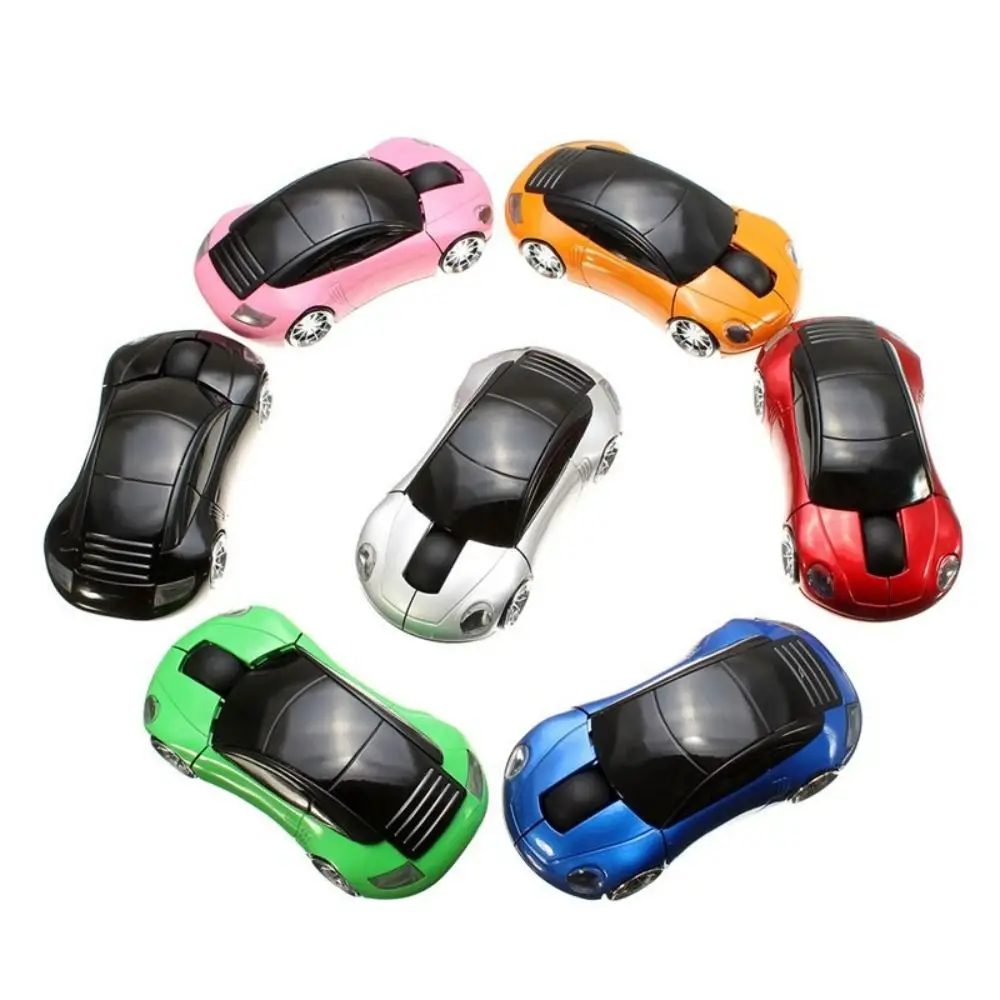 2.4GHz 스포츠카 무선 마우스 1600DPI USB 스크롤 자동차 모양의 무선 마우스 노트북/PC용 휴대용 경량
