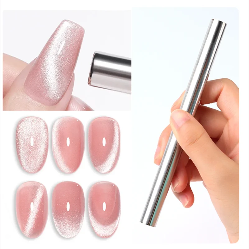 Magnetic Nail Art Tools Cylindrical Magnet for Cat Eye UV Gel Varnish with Nails Art Decoration Fashion Nail Magnet Tools for Manicure Design Tools