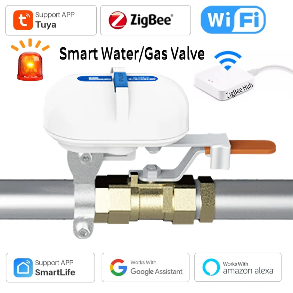 Tuya Smart Home WiFi Zigbee Wasser Ventil Wasserhahn Garten Sprinkler  Controller Timing Voice Control Gas Smart Ventil für Alexa Google _ -  AliExpress Mobile
