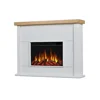 Electric Fireplace Heater Insert with Mantel Realistic Flames Adjustable Heat Living Room Bedroom Home Office Dining Room 49" 1