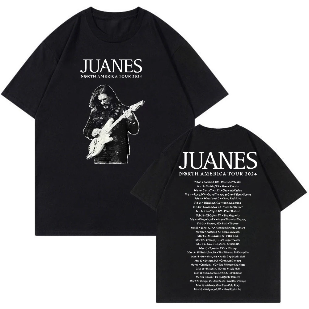 

Juanes T-shirt North America Tour 2024 Merch Crewneck Short Sleeve Tee Women Men Streetwear Tops Hip Hop Clothes