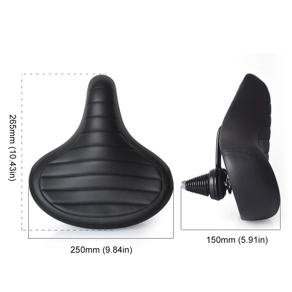 부드러운 MTB 용수철 새들 전기 자전거, 넓고 편안한 자전거 시트, 가죽 레트로 다크 브라운 새들, 부드러운 충격 흡수 새들, 신제품