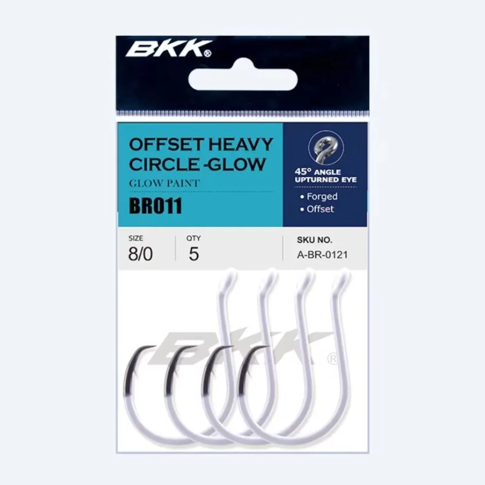 BKK Offset Glow Heavy Circle Live Bait Chunk Bait Süßwasser-Salzwasser-Streifenbarsch-Angelhaken