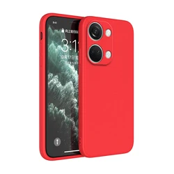 Vibrant Candy Color Liquid Silicone Soft Phone Case for Oneplus Nord 3 5G (Red)