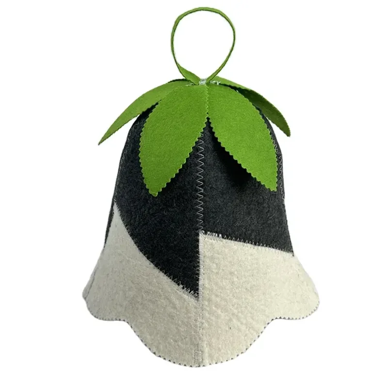 Natural wool felt sauna hat cap russian banya hat for men and women 3
