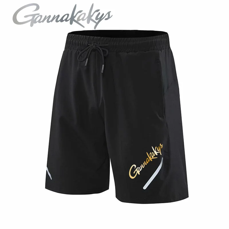 Summer Men's Fishing Shorts Hiking Training Sports Elastic Shorts Fitness Breathable Running Travel