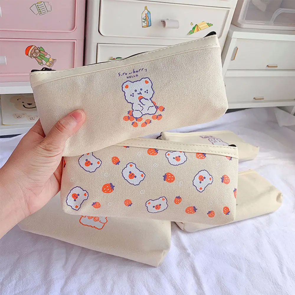 

Large Capacity Storage Bags Office Supplies School Supplies Makeup Bags Bear Pencil Bags Stationery Pen Case Large Pencil Case