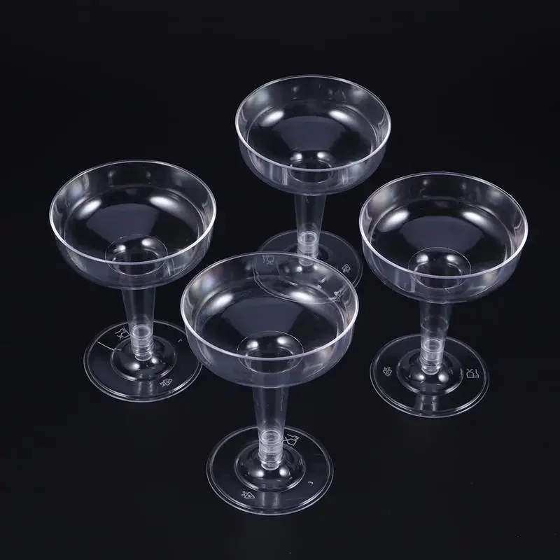 

10/20pcs 120ml Disposable Plastic Red Wine Cups Cocktail Glasses Champagne Flutes Drinking Party Supplies Cups Goblet Wedding