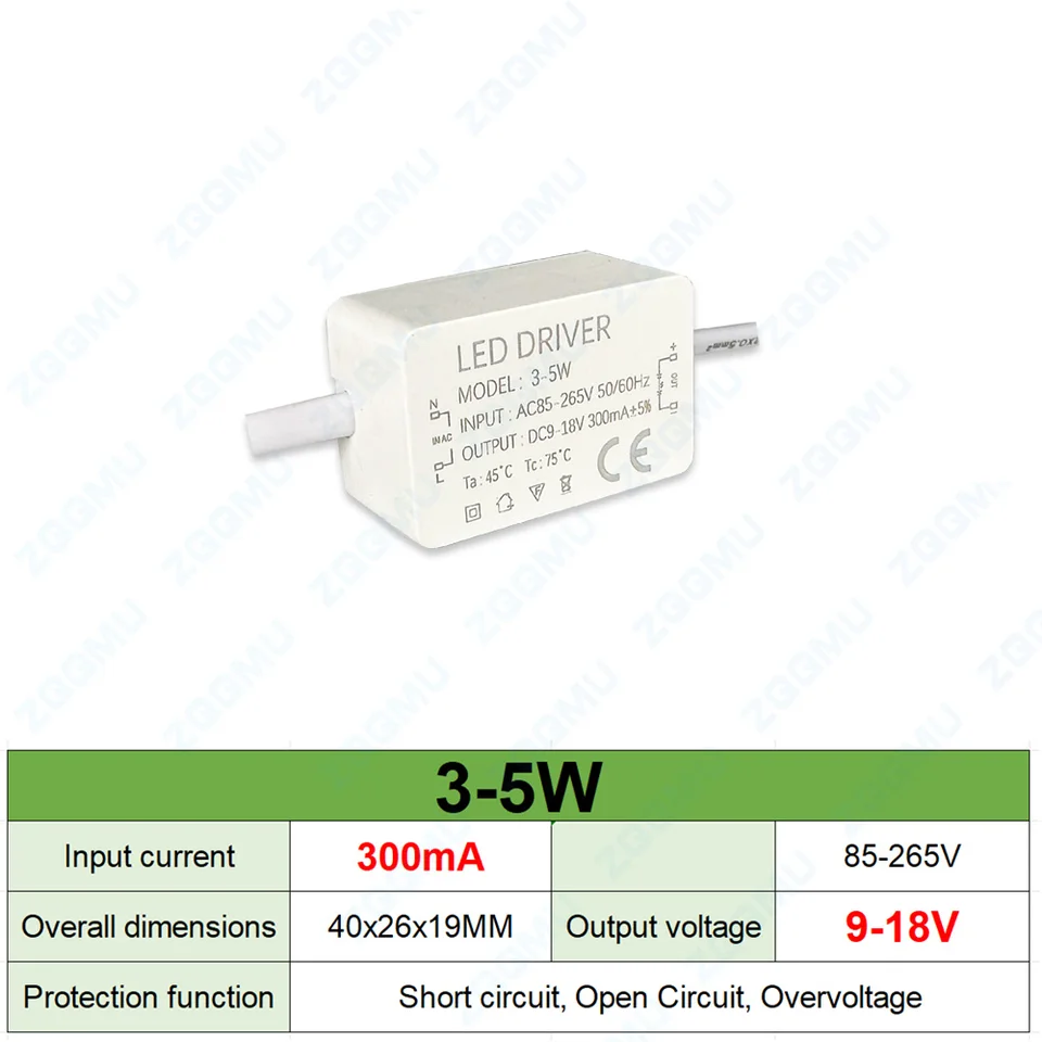 LED driver isolatiedriver Voeding Hoogvermogen 300mA, 1 LED driver isolatiedriver Voeding Hoogvermogen 300mA, 1