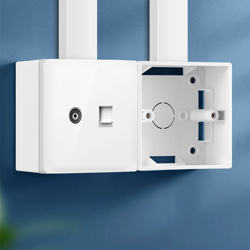 PSSRISE EU UK Standard 86/146Type Surface Mounting Box Wall Switch Socket Bottom Installation Box Back Junction 86*86mm switch box wall socket box electric distribution box