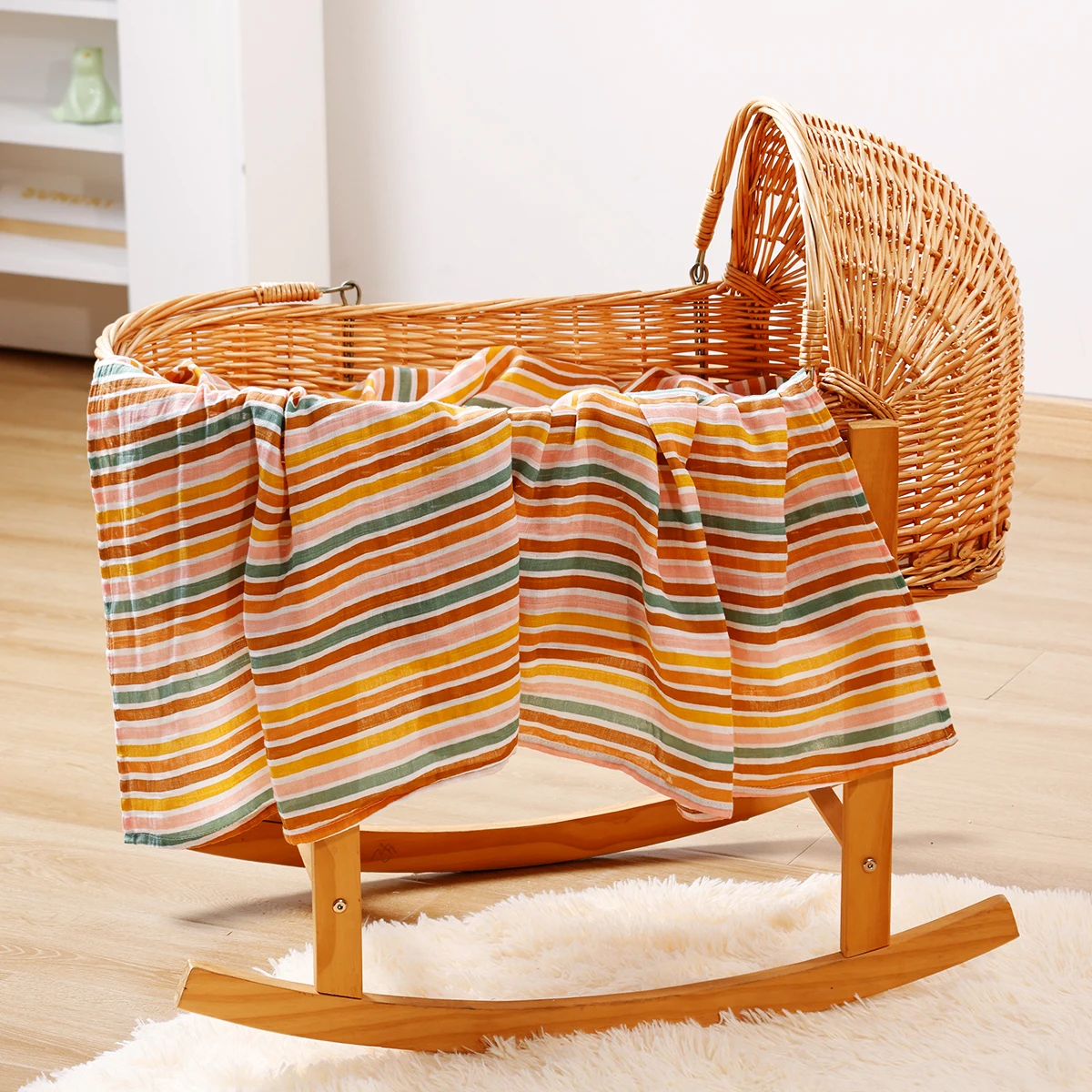 Kangobaby #My Soft Life#  2024 New 100% Cotton Baby Muslin Swaddle Blanket Breathable Newborn Wrap Infant Bath Towel 5