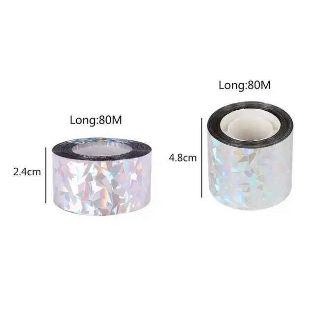 Villanó Fényvisszaverő Madár Ijesztő Szalag Anti Öv Kis Állatok Lézercsomagok Kerti Gyümölcsös Kontroll - Image 6