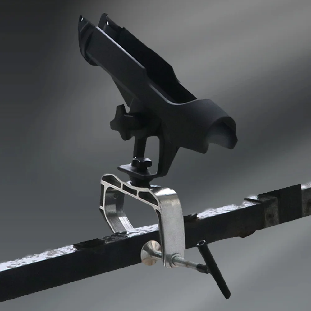 Fishing Rod Holder 360 Degree Adjustable Pole Stand Rack with Large Clamp Opening Rod Bracket for Fishing Kayak Boat Accessories