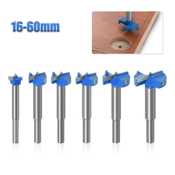 1Pc 15-60mm Woodworking Hole Opener Flat Wing Hinge Hand Electric Reaming Drill Alloy Woodworking Drilling Cutting Tools