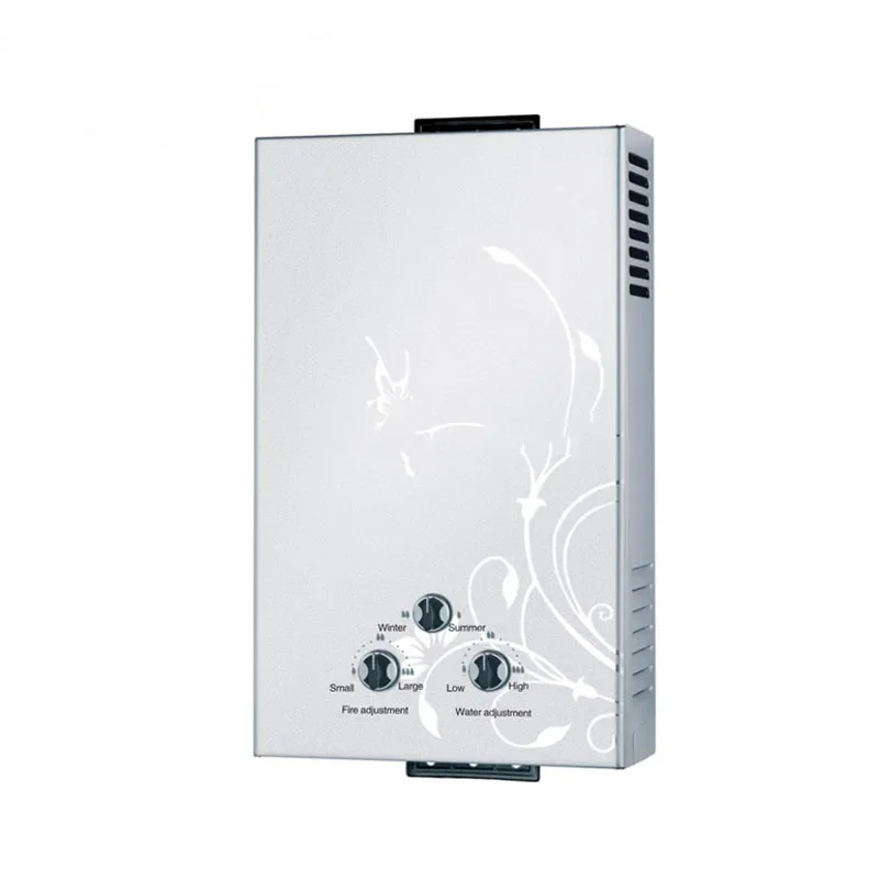 Multiple capacity options gas water heater Silver Instant Gas Geyser for Shower for hotel domestic low pressure gas geyser