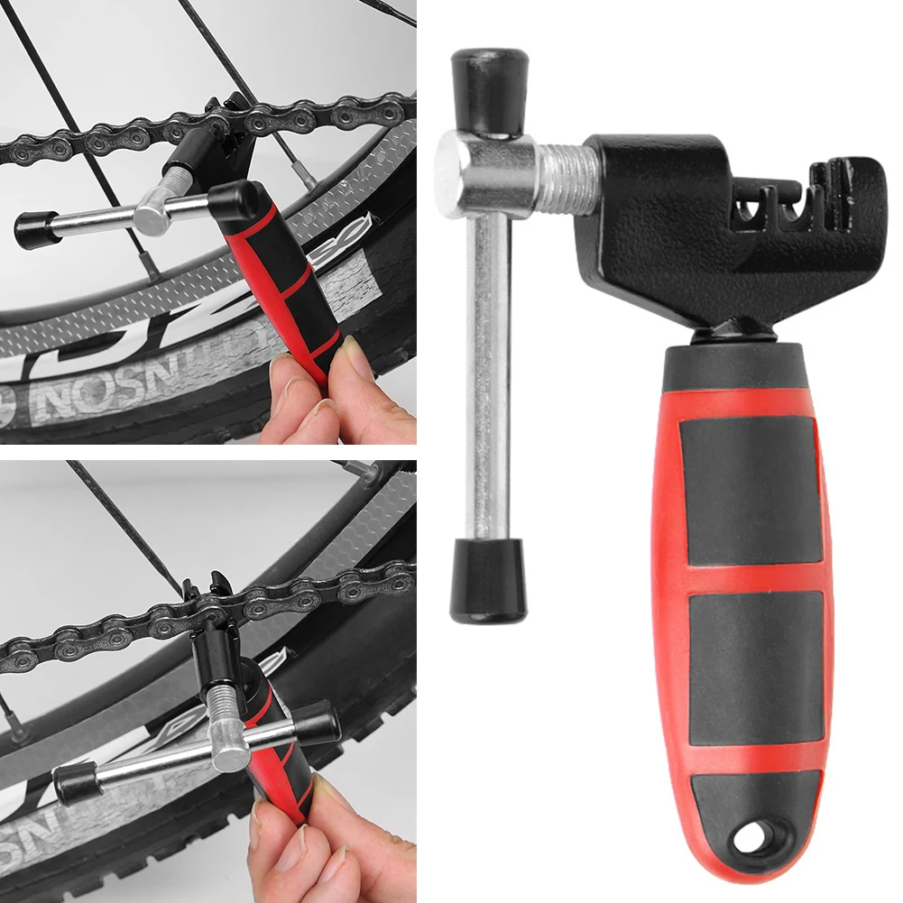 Description Picture 6 of itemBike Chain Link Remover Red Portable Bicycle Chain Remover Tool Steel Bicycle Handle Chain Cutter Bicycle Chain Disassembly Tool