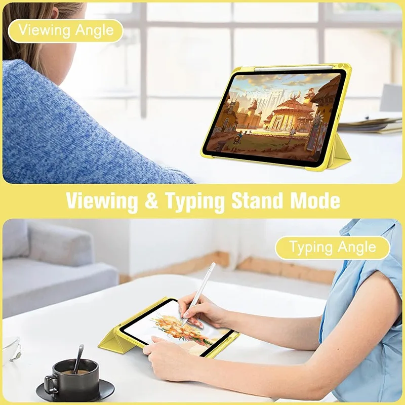 Magnetic Smart Cover with Pencil Holder & Auto Wake/Sleep