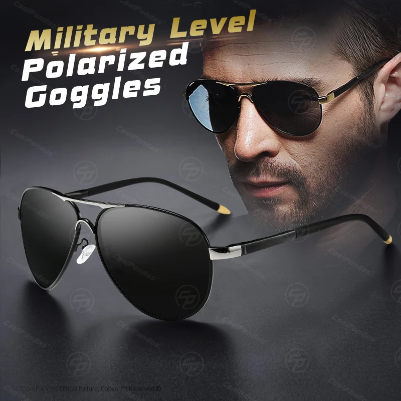 Sleek Outdoor Polarized Sunglasses with Anti-Glare Mirror Lens