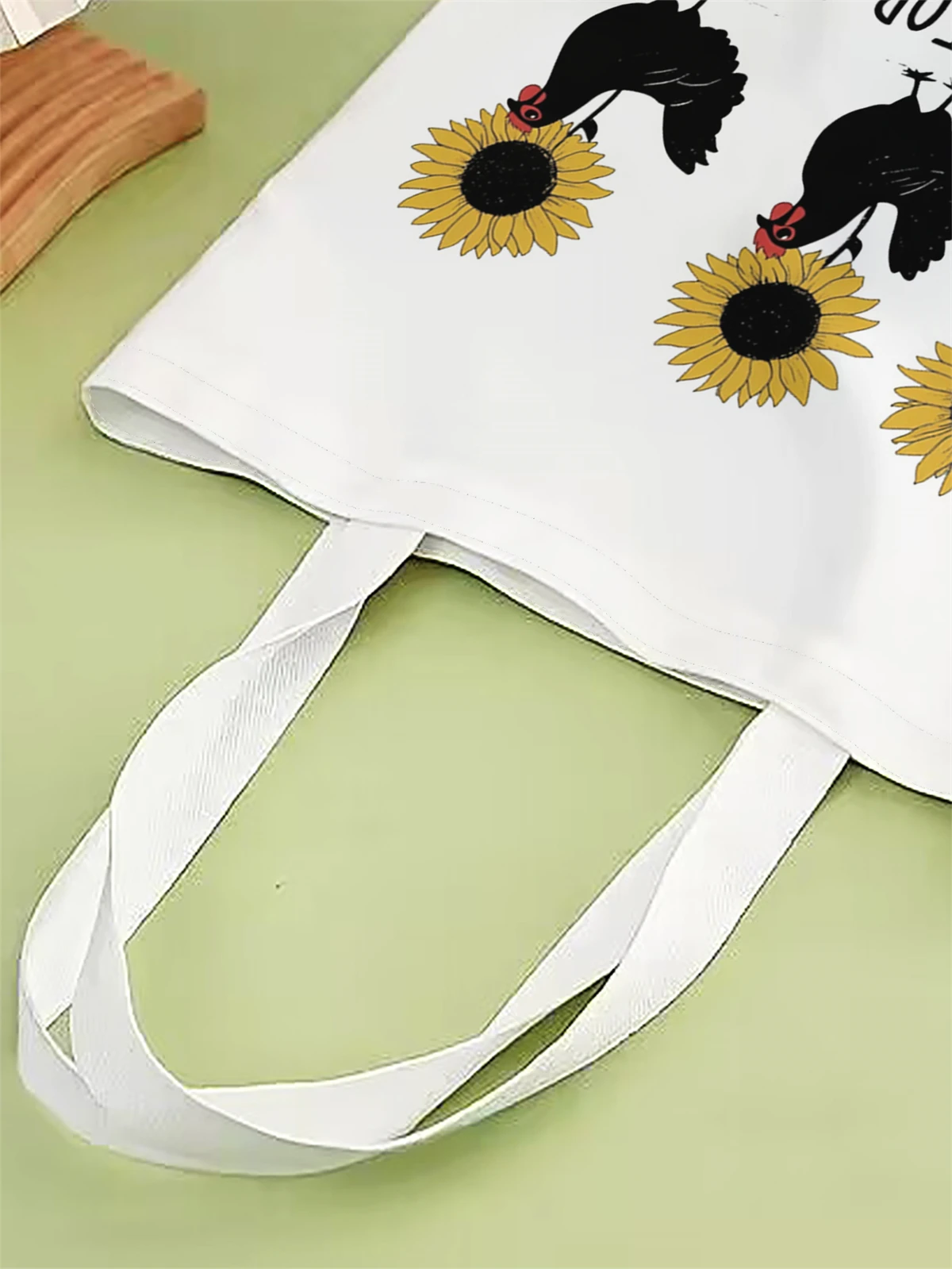 1pc， Handbag, reusable fashionable handbag, multifunctional handbag, printed canvas shopping bag