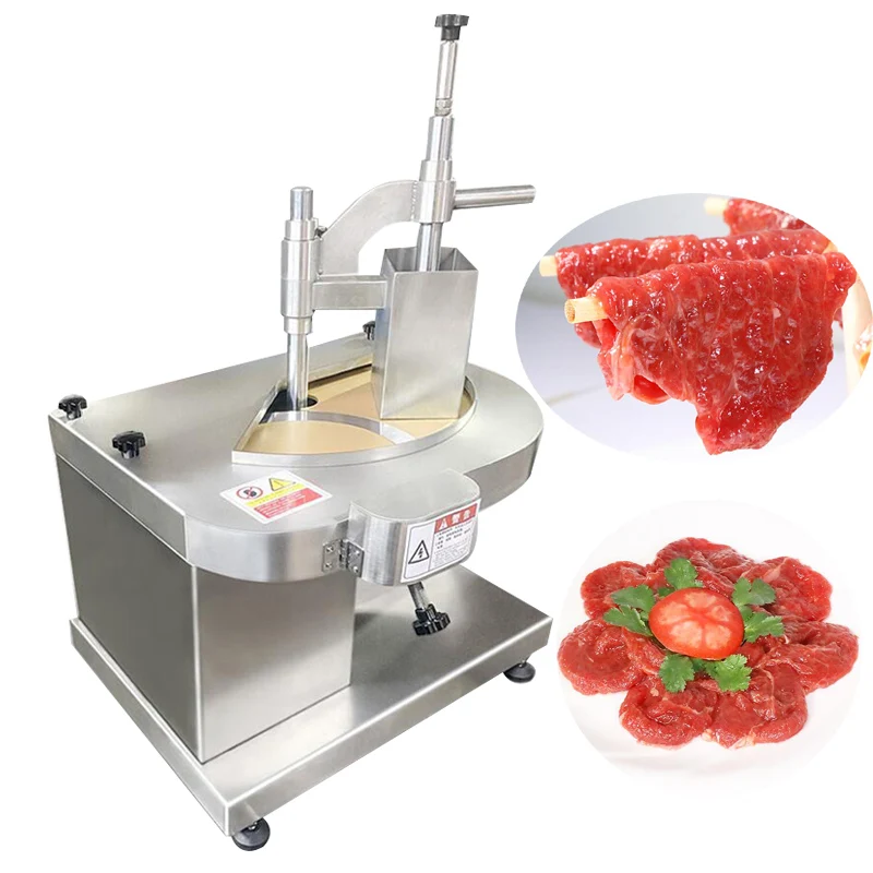 

Meat Slicer Manual Sliced Cutting Machine Automatic Delivery Frozen Beef Mutton Roll Cutter For Kitchen Commercial