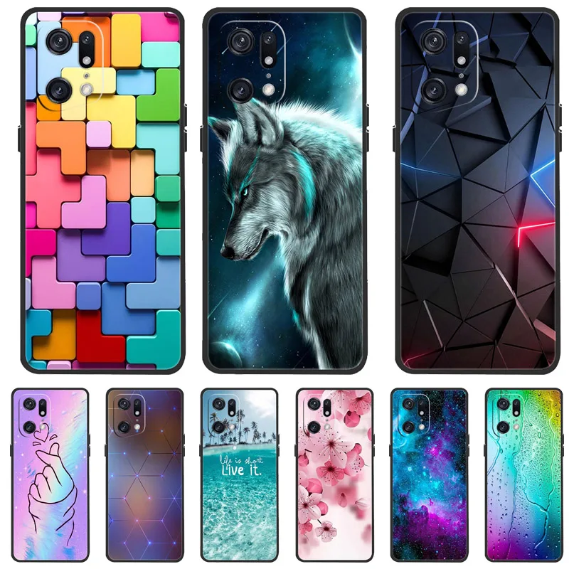 Per Oppo Find X5 / Findx5 Pro 5G Custodia Morbida Custodia In Silicone Tpu Per Oppo Find X5 Pro Funda Cartoon 2022 X5Pro X 5 Capa