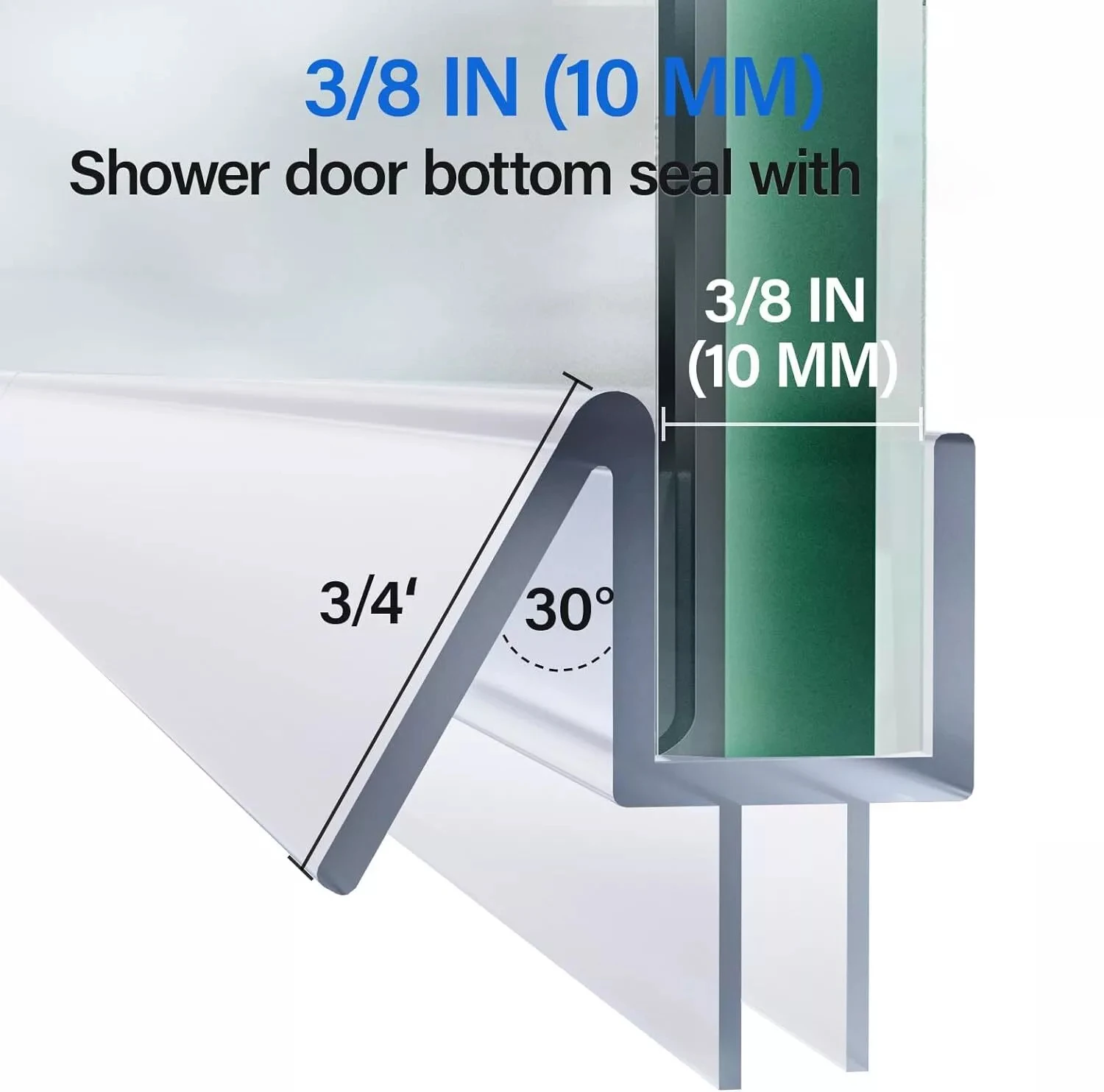 Door seal strip 6/8/10/12mm Transparent PVC Seal Gap Window Door Weatherstrip Bath Shower Screen Door Seal Strip