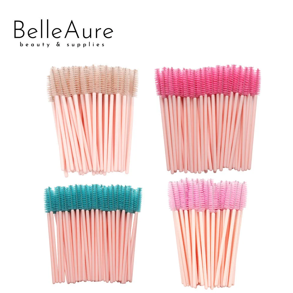 

50PCS Disposable Micro Brush for Eyelash Extension Grafted Eyebrows Mascara Wands Spoolies Eye Lashes Cilios Brushes Makeup Tool