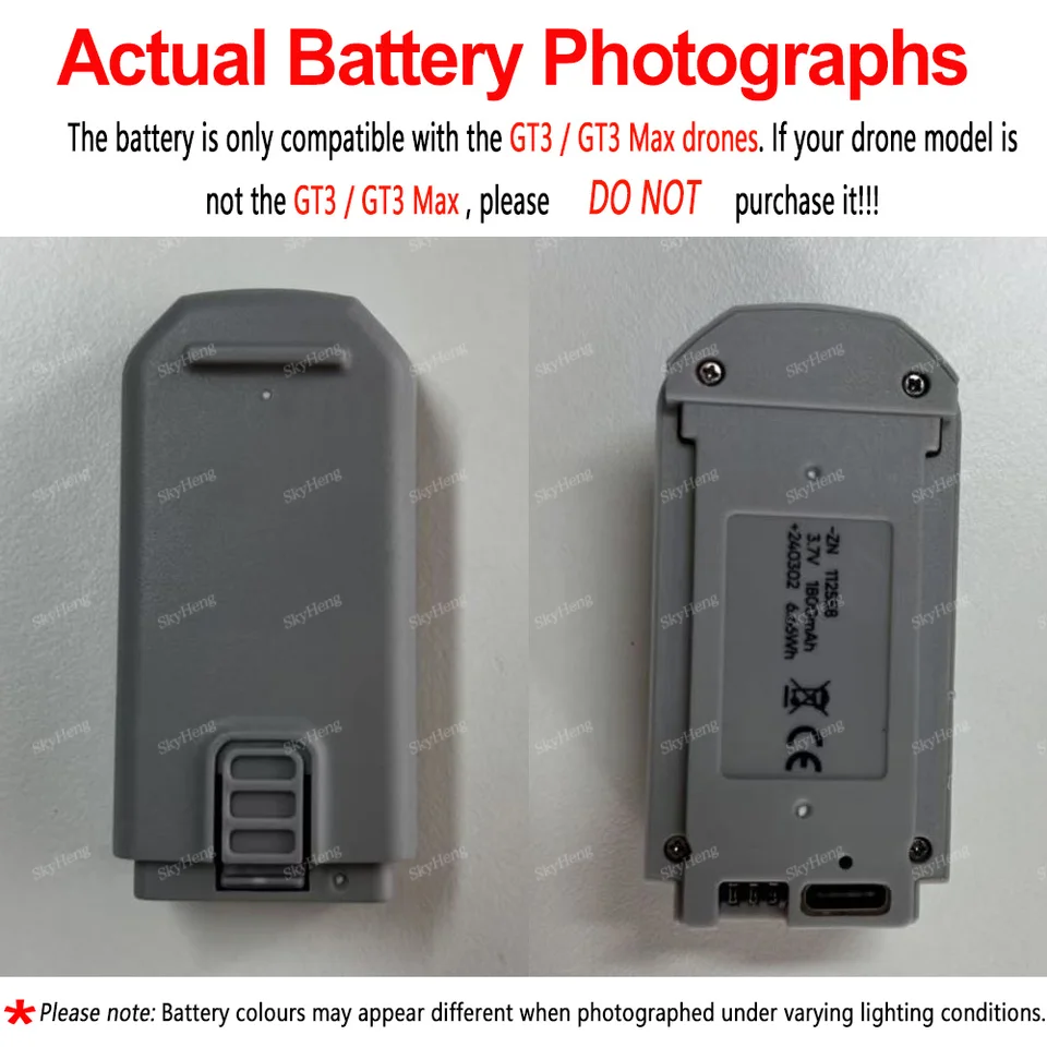 2PCS Drone Batteria 3.7V 3000mAh Batteria al Litio Protezione di Ricarica Portatile RC Batteria Sostituzione con 3 in 1 Cavo per S6 G6 Drone RC Aircraft