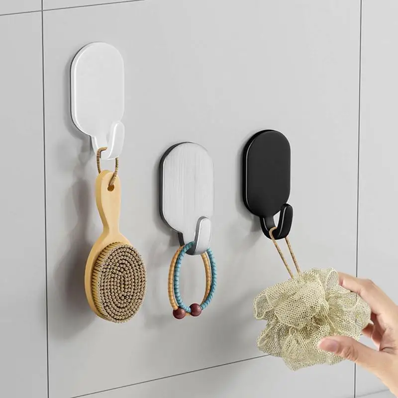 

Настенные крючки из нержавеющей стали, 5 шт., настенный крючок для полотенец, самоклеящиеся сверхпрочные водонепроницаемые крючки для полотенец из нержавеющей стали для ремня