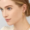 Circle Twisted Rope Hoops, Women's Huggie Earring, Stainless Steel Jewelry Waterproof 3