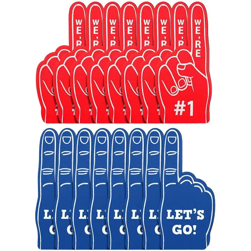 Giant Foam Finger Universal EVA Foam Hand Pom Pom Sports Noise Makers Cheer Pom Poms With We'Re Number 1 Words For Sports Party opening dancing cheerleading costumes baseball high school cheer girl women sports competition show cheerleader party uniform