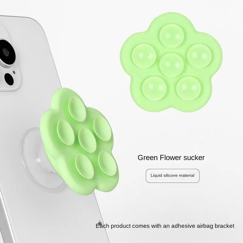 Flower Suction Cup Silicone Phone Grip and Stand with Foldable Design