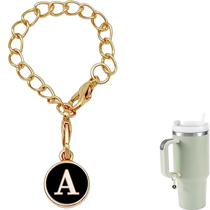 

Black Alloy Dripping Lettering Pendant Initial Personalized Alphabet Chain Cute Pendant Or Backpack Cup Keychain Accessories