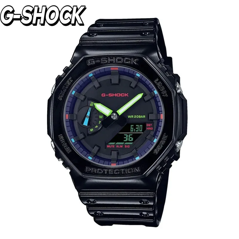 

G-SHOCK новые мужские модные повседневные многофункциональные уличные спортивные противоударные светодиодные часы с двойным дисплеем Мужские кварцевые часы