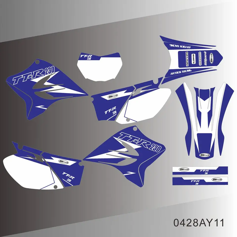 Sunrise Style Full Custom Graphic Kit – Stickers For Yamaha TTR 230 2005-2015