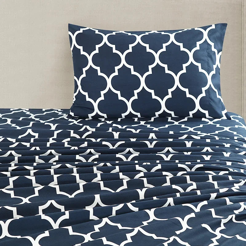 European Style Printed Queen Size Fitted Sheet Set Soft Comfortable Bed Sheets Set Elegant Skin-friendly Bedsheets Set Durable 4