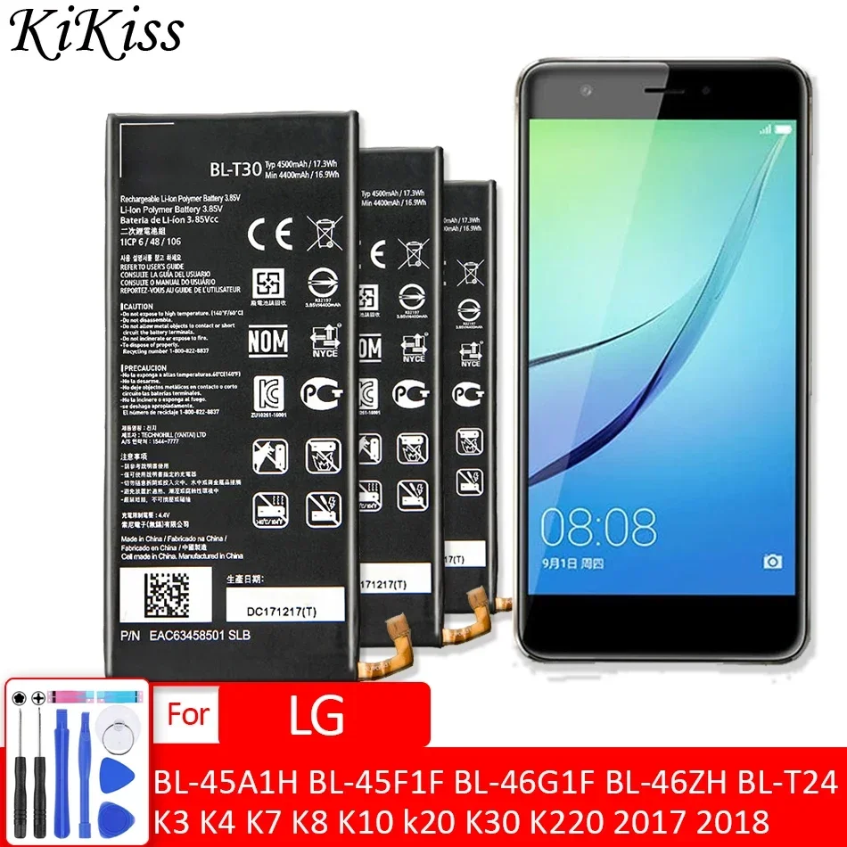 Bl-41Zh Bl-44Jh Bl-52Uh Bl-59Jh Bl-T16 Bl-T23 Bl-T24 Bl-T30 Batteria 3000Mah Per Lg H340 L7 Ii L70 G X Cam Flex Power 2