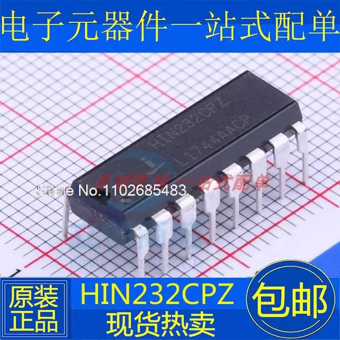 

10 шт./партия HIN232CPZ HIN232CP RS 232 HIN232 DIP16