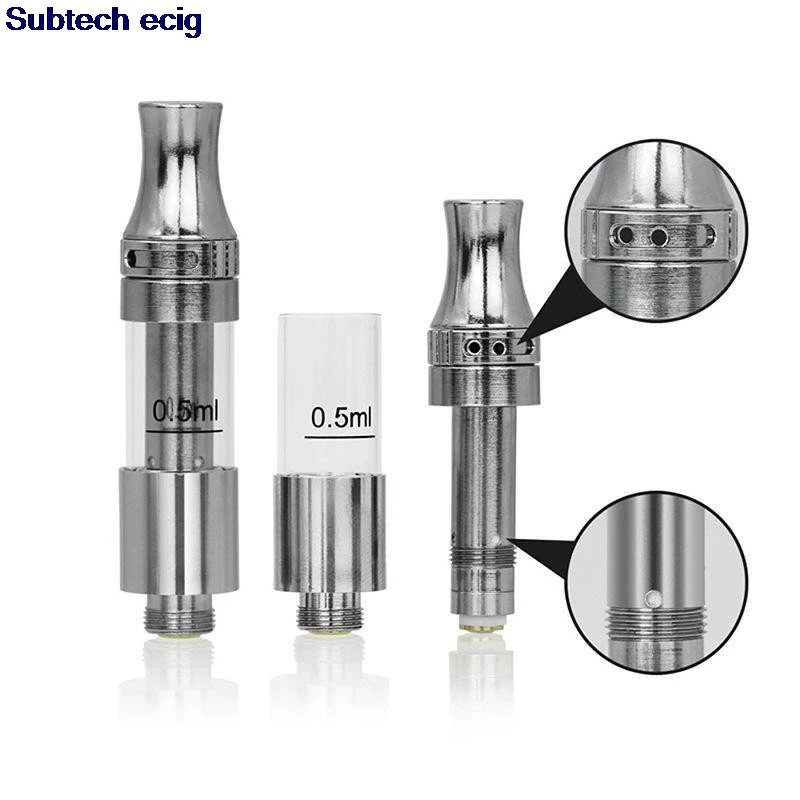 10pcs V9 Ceramic Vape Cartridges Atomizer Full Metal 0.5ml 510 Thred