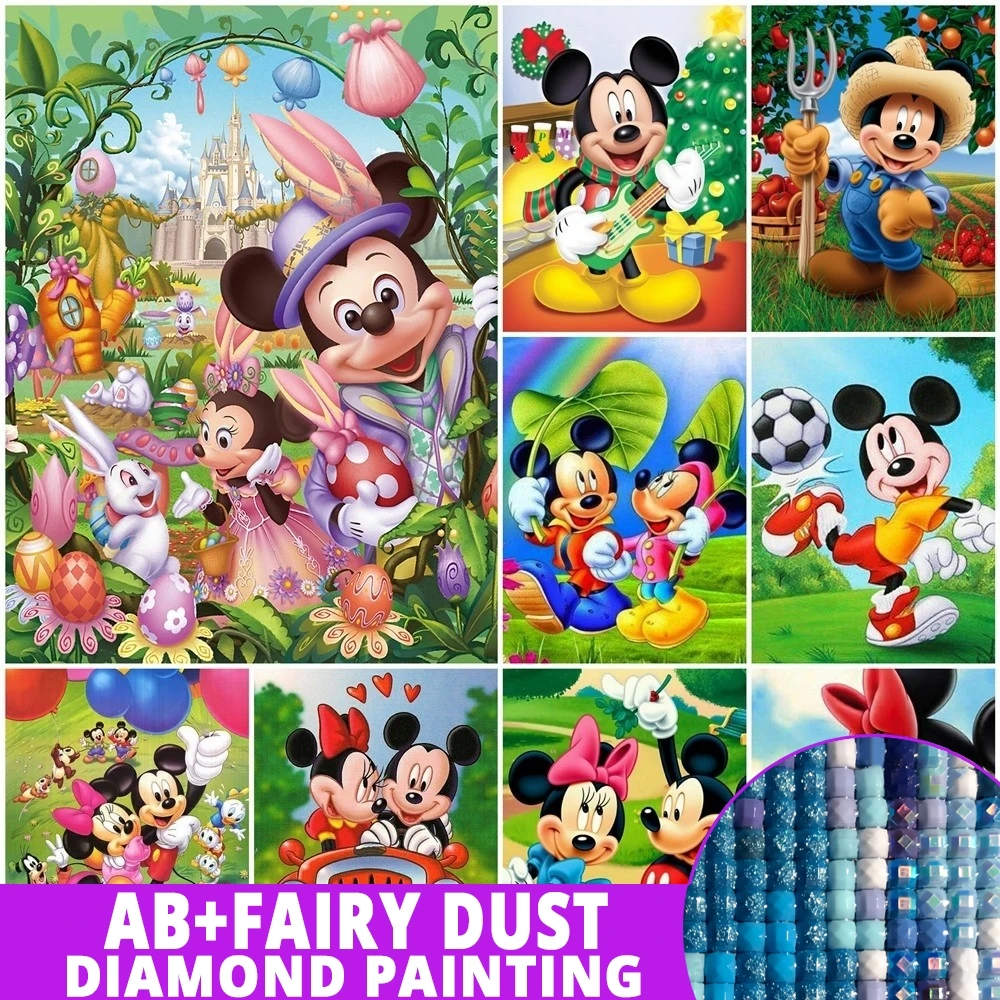 Mickey And Minnie- Diamond Painting-40x40cm