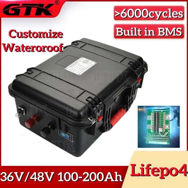 4pcs GTK 24V 150Ah lifepo4 lithium Battery 24V for motorhomes Solar energy  Cleaning machine + 10A Charger - AliExpress