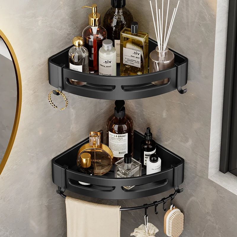 Bathroom Shelf Makeup Organizer Corner Shelf Shampoo Storage Shelf