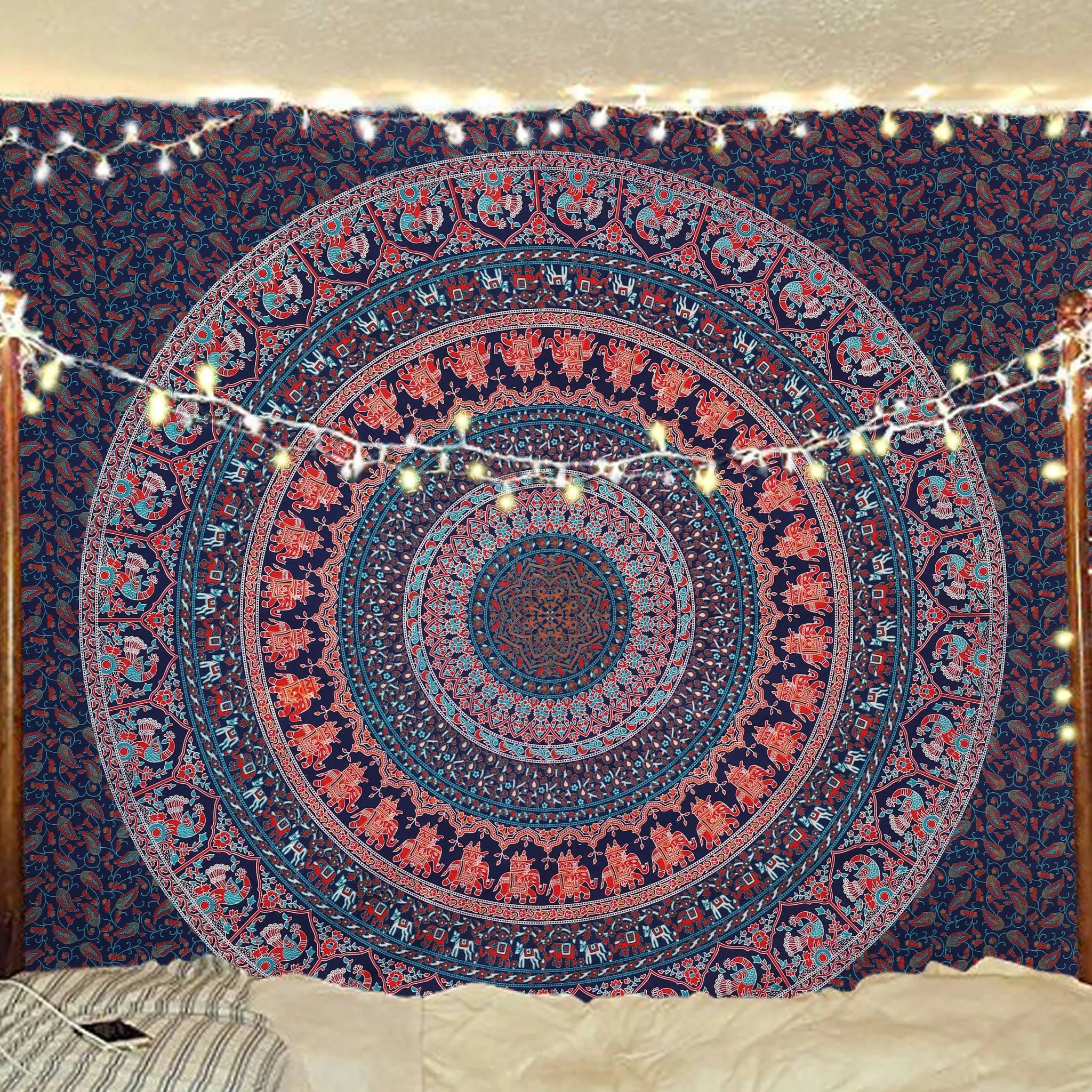 Mandala Tapestry Indian Hippie Bohemian Psychedelic Tapestry Home Living Room Dorm Bedroom Aesthetics Decoration Tapestries