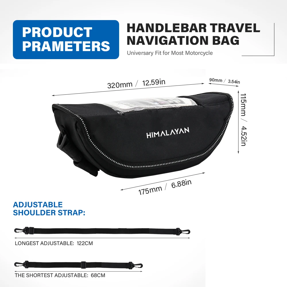 Motorcycle Accessories Handlebar bag Waterproof Bag Fit For Himalayan Storage Travel Tool bag Handle Bar Bags motorcycle bag