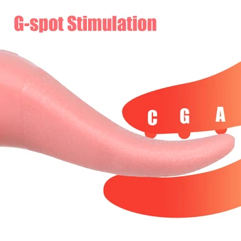 12cm Artificial Tongue Heated Blowjob Vibrator for Women Nipple Clitoris Licks Vaginal Anal Plug Female Masturbator Oral Sex Toy 3