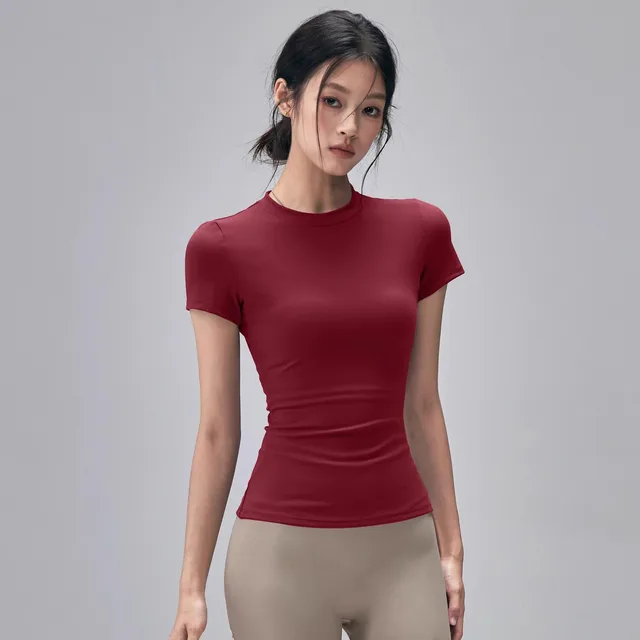 Women's Outdoor Sports Shirt Yoga Wear Fitness T-Shirt Quick Dry Running T-Shirt Workout Top Female Sportswear Exercise Clothing Women's Outdoor Sports Shirt Yoga Wear Fitness T-Shirt Quick Dry Running T-Shirt Workout Top Female Sportswear Exercise Clothing