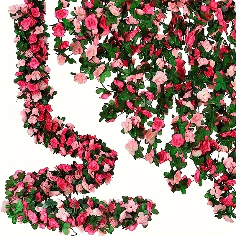Künstliche Rosen-Blumenkranz für Hochzeit, Festival, Heim, Tisch, Outdoor, Wanddekoration, Garten, Bogen, DIY-Geschenk, Büro, Party