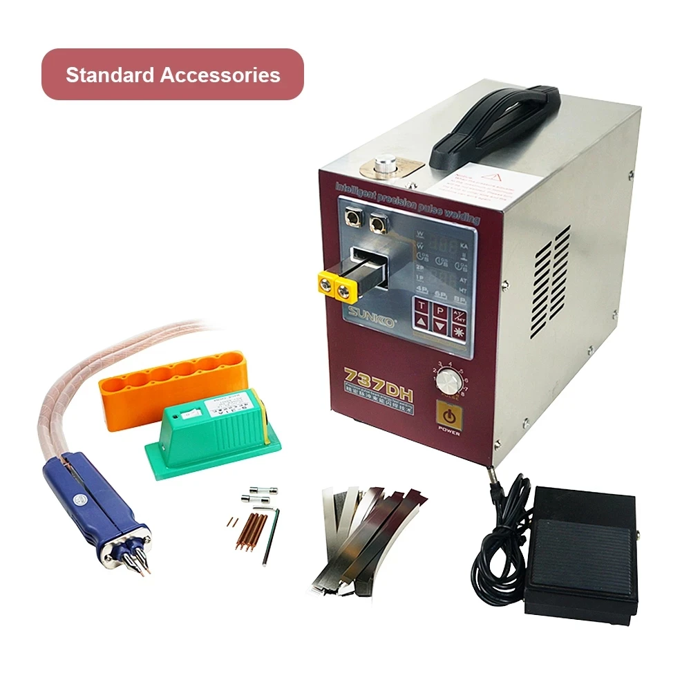 SUNKKO 737DH Spot Welding Machine 4.3KW High Power 18650 Spot Welder Battery Welding Nickel strip Hand-held Pulse Touch Welder images - 6