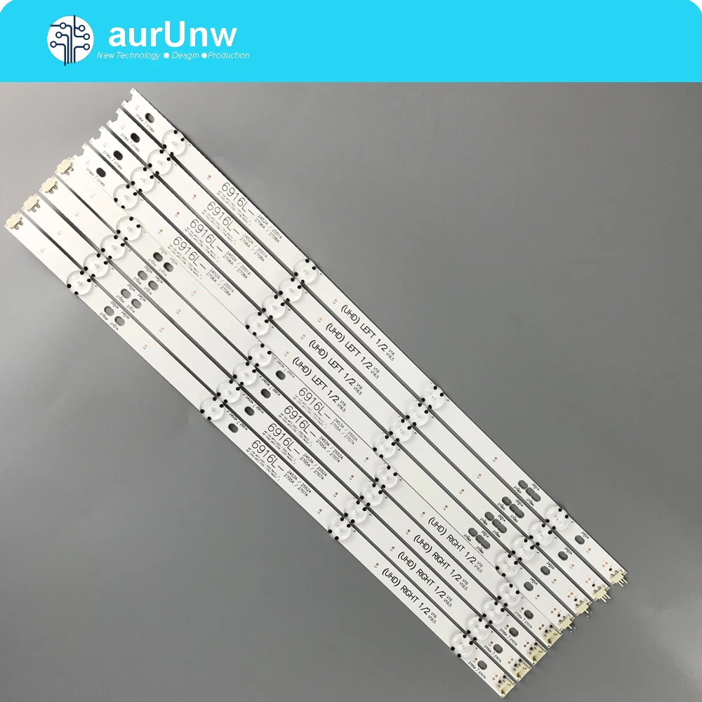 8 Pcs LED Backlight Para LG49 