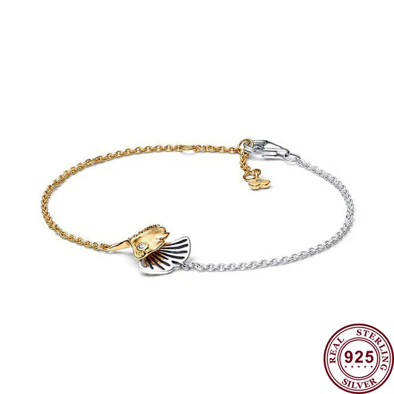 New Hot 925 Silver Love Heart Declaration Concentric Knot Logo Bracelet For Women's Original High-quality DIY Charm Jewelry